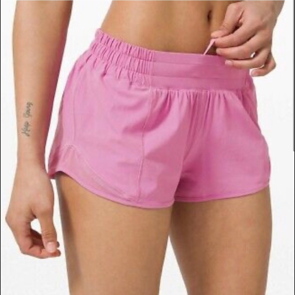 purple lululemeon hotty hot shorts!